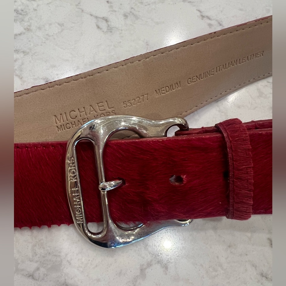Red Michael Kors Belt